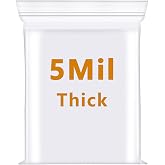 200 PCS 2"x 3"Thick 5 Mil Reclosable Small Clear Zip Poly Lock Plastic Bags | Foopama Heavy Duty Tiny Seal Resealable Poly Zipper lock Bags for Jewelry Earrings Necklace Ring Coin Beads Pill Packaging