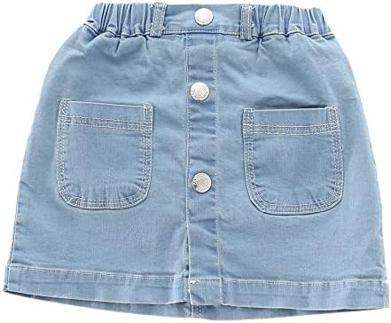 Encontrar Baby Girls A-Line Denim Skort Skirt Light Blue 3T