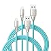 Xcentz iPhone Charger 2 Pack 6ft, Apple MFi Certified Lightning Cable Fast Charger iPhone Cable, Durable Braided Nylon Metal Connector Charger Cord for iPhone X/XS Max/XR/8 Plus/7/6/5/SE, ipad, Blue