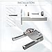 Hair Dryer Hanger Wall Mount Blow Dryer Holder Stainless Steel Metal Plug Holder Wall Holder with Self Adhesive Hooks for Bathroom Bedroom