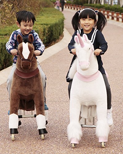 Girl's Gift Mechanical Ride on Unicorn Simulated Horse Riding on Toy Ride-on Toys :More Comfortable Riding with Gallop Motion for Kids 3-6 Years - Thumbnail 2