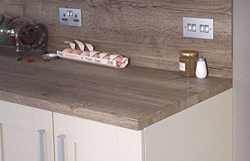 Egger Tobacco Halifax Oak Wood Effect Square Edge Laminate Kitchen Worktops - 40mm Offcut Bathroom Work Surface 38mm Breakfast Bar - 2m x 920mm x 38mm Breakfast Bar