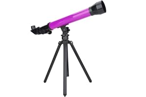 Telescope for Kids Astronomy Beginners, Astronomical Telescope with Tripod and 20X, 40X, 60X Eyepiece, Space Kid's Explorer E