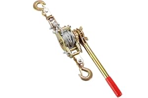 Vasiumic Heavy Duty Wire Rope Ratchet Tensioner, Manual Cable Puller with Hooks Line Construction, Carbon Steel Come Along To
