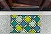 DII Natural Coir Geometric Modern Outdoor Door Mat, Front Porch Décor, 17x29, Blue Mosaic