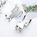 BeeSpring 2Pcs Stainless Steel Lovers Shaped Hook Ultra Strong Waterproof Hanger Rack Tool