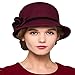 Maitose™ Women's Bow Wool Felt Bucket Hat Wine Red