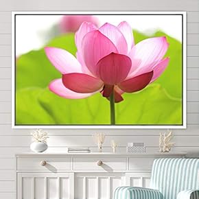 signwin Framed Canvas Wall Art Bright Flowers Closeup...
