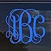 Custom Personalized Vine Monogram Initial Vinyl Decal Bumper Sticker for Cars, Yeti Cup, Tumblers, Laptop (3