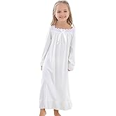Horcute Girls Cotton Long-Sleeve and Sleeveless Sleepshirts Nightshirts Pajamas Nightgown for 3-12 Years