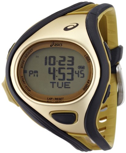 Asics Unisex Challenge CQAR0407 Gold Polyurethane Quartz Watch with Digital Dial