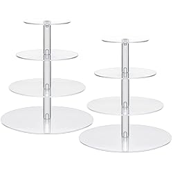 Actororp 2 Sets of 4 Tier Cupcake Stand Acrylic