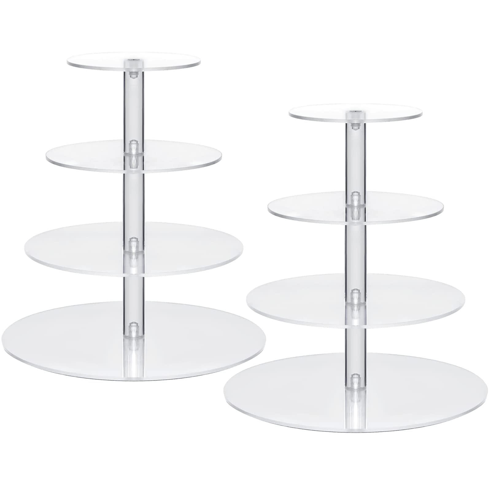 Actororp 2 Sets of 4 Tier Cupcake Stand Acrylic