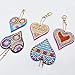 5pcs Love Heart Keychain Full Drill Diamond Painting for DIY Set Key Ring Gift
