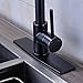 Votamuta Best Modern High Arch Pull Down Pre Rinse Pull Out Sprayer Single Handle Kitchen Sink Faucet with Deck Plate,Oil Rubbed Bronze