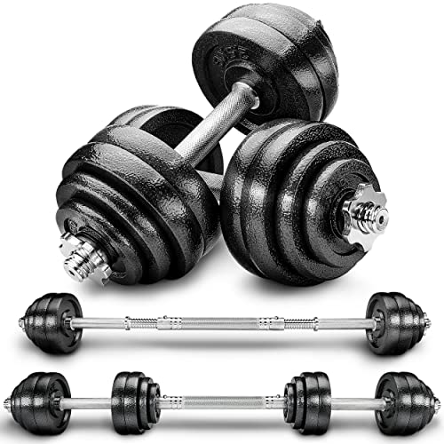 RE:SPORT® 2 in 1 Hantelset 15-60 kg | 2er Hantelset Gusseisen verstellbar