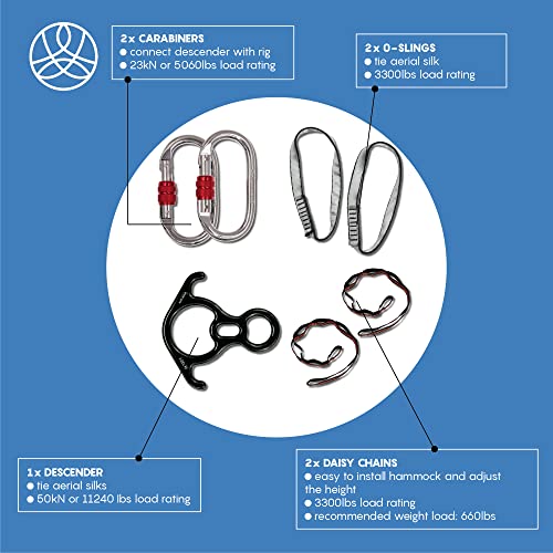 Aum Active Aerial Silks Starter Kit Durable 9 Yards of Aerial Yoga