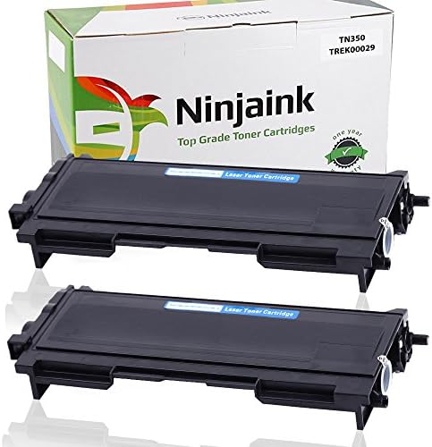 Ninjaink Compatible Toner Cartridge For Brother TN350 HL-2040 MFC-7420 Intellifax 2820 DCP-7020 HL-2070N MFC-7820N MFC-7220 DCP-7010 DCP-7025 Fax-2820 Fax-2920 HL-2030 HL-2070- High Yield 2-Pack