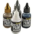 OTR 8001 Metal Tip Paint Marker (Standard Set of 4)- High-Performance Paint Pen for Industrial & Art Applications, Permanent, Quick-Drying Metallic Paint, Durable Fine Tip (Black, White, Silver, Gold)