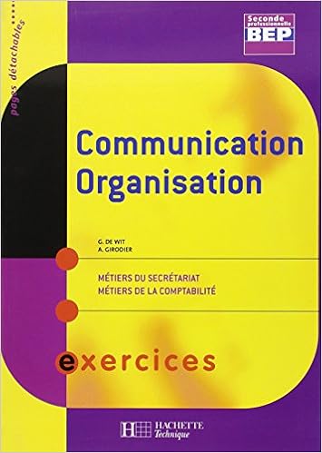 Amazon Fr Communication Organisation 2de Bep Secretariat Et Comptabilite Livre Eleve Ed 2006 Wit Guylaine De Girodier Annie Livres