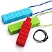 Sensory Chew Necklace Set - 2-Pack (BONUS PENCIL TOPPER + CORD & CLASP) - Chewing Necklace for Girls & Boys - Chewable Jewelry for Teething, Autism, ADHD, Biting, SPD, Oral Motor by coolday
