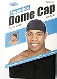 Dream Spandex Dome Cap (1 pack, Black), Superior quality, stretchable, stretchy, wrinkle free, wrinkle resistant, polyester, soft material, comfortable material, weaving, wigs, hair, hair extension