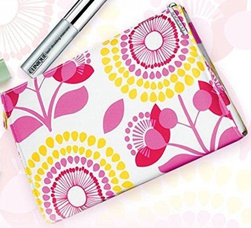 Clinique Retro Flowers Cosmetic Make Up Travel Hand Bag