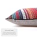 Merrycolor Decorative Throw Pillow Cover for Couch Sofa Bed Bohemian Retro Stripe Cotton Blend Linen Pillow Case 4 Pieces, 18''x18''inches