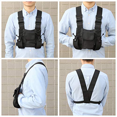 MultiPocket Chest Rig Bag Utility Vest Chest Bag for Men Hands Free
