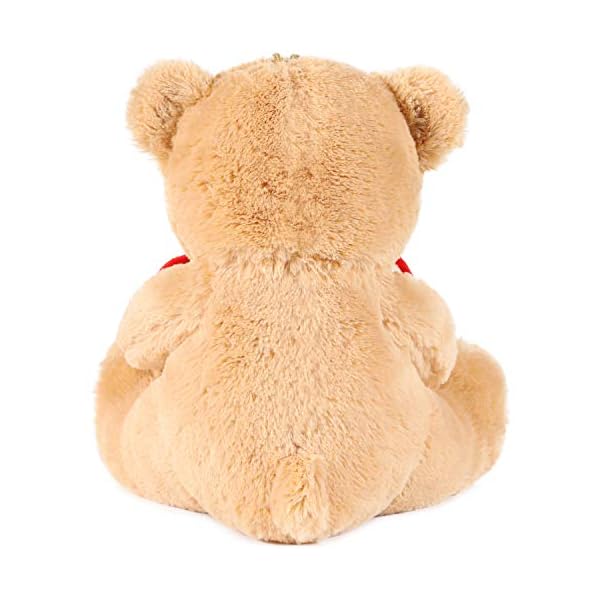 BRUBAKER Teddy Plüschbär mit Herz Rot Beige - Lieblingsmensch - 25 cm - Teddybär Plüschteddy Kuscheltier Schmusetier - Braun Hellbraun – Bild 4