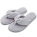RockDove Women's Terry Thong Slipper, Size 9-10 US Women, Grey