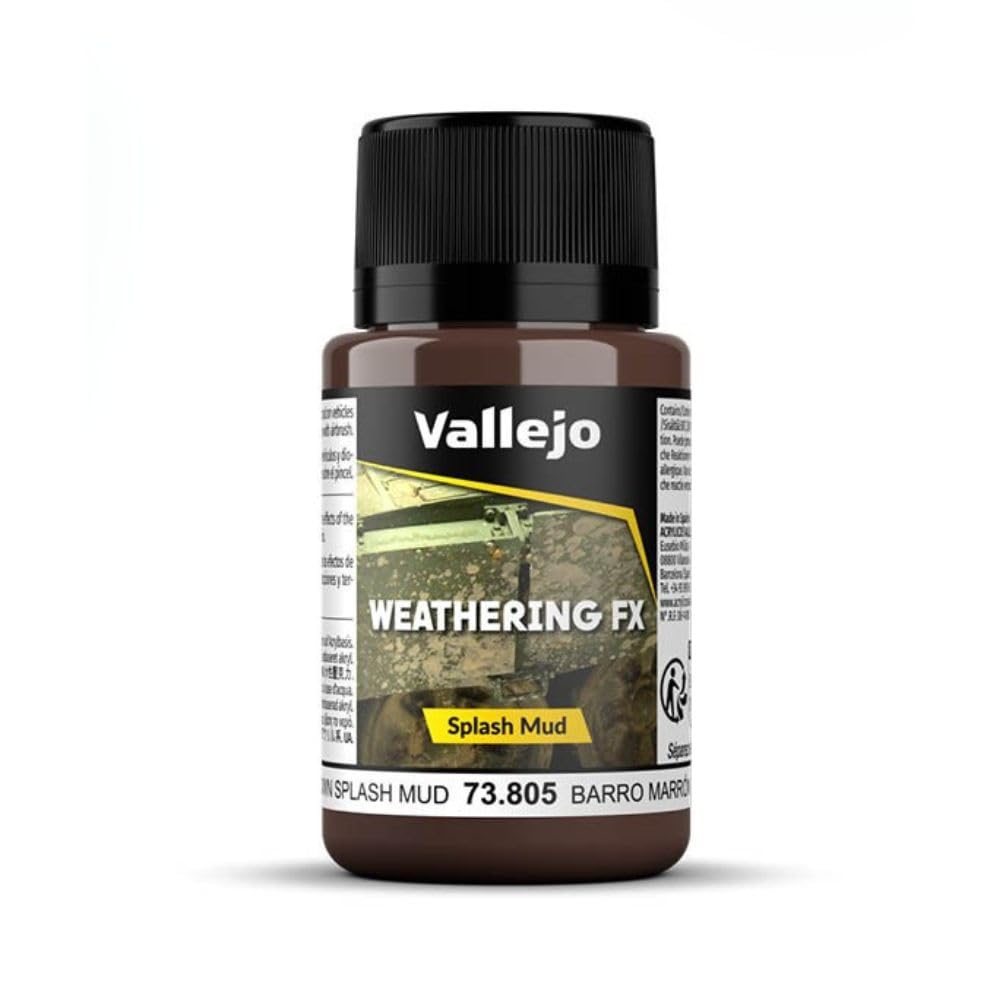 Vallejo 40 ml "Brown Splash Mud" Weathering Effect Bottle