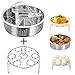 Instant Pot Accessories Steamer Basket with Egg Steamer Rack, Divider, Fits Instant Pot 5,6,8 qt Pressure Cooker, Stainless Steel, 3 Pcs Set