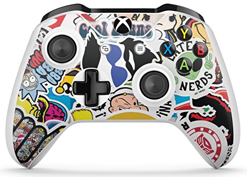 Gizmoz n Gadgetz Xbox One S STICKERBOMB Console Skin Decal Sticker + 2 Controller Skins