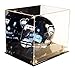 Acrylic Display Case for Full Size Football Helmet Premium Football Display Case with Black Base &Gold Risers Protects Sports Memorabilia & Collectibles, Dimension 14.5