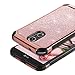 LG Stylo 3 Case, LG Stylo 3 Plus Case, LG Stylus 3 Case, BENTOBEN Glitter 2 in 1 Hybrid Hard PC Laminated with PU Leather Shockproof Protective Case for LG Stylo 3/Stylo 3 Plus/LG LS777, Rose Gold