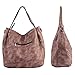 WISHESGEM Women Handbags Top-Handle Fashion Hobo Tote Bags PU Leather Shoulder Satchel Bags Light Coffee