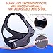 Anti Snoring Chin Strap Solution with Nose Strips and EBook - Adjustable Snore Stopper Aid Device Kit – Unisex Cpap Chin Strap – FDA Approved
