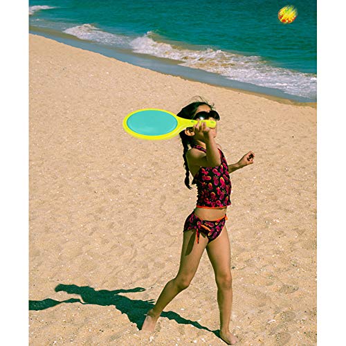 Toss Game Catch Ball 2 in 1 Paddle with Sticky Ball and Suction Cup Ball Sport Toys Play Set Outdoor Indoor Yard Beach Camping Party Gift for Kids Adults Toddlers Girls Boys Age 3 4 5 6 7 8 Years