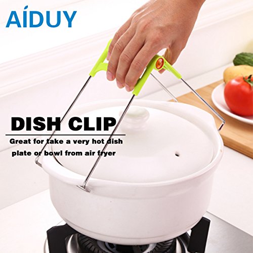 Steamer Basket, Aiduy Stainless Steel Strainer Basket Egg Steamer Rack Vegetable Steamer Pot with Silicone Kitchen Tongs Dish Clip for 8qt Instant Pot and Pressure Cooker Accessories