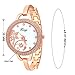 Xinge Womens Mother-Of-Pearl Dial Rose Gold Bangle Watch and Butterfly Bracelet Set 388-R