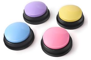 Dog Buttons Training Words, Voice Recording Button for dog Talking Communication Recordable Buttons Pet Sound Answer Buzzer, 