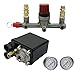 Kangkang@ Air Compressor Pump Pressure Regulator Control Switch Valve Dual Gauge Switching Power Supply
