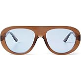 ADE WU Trendy Aviator Sunglasses Retro Vintage Chic Fashion Thick Bold Rounded Pilot Style Sun Glasses Unisex