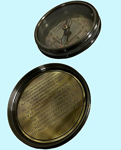 Antiques World Vintage Classy Look Antiquated Heavy Brass For 40 Years "2005-2044" Navigational Calendar Compass AWUSASC 084 - Thumbnail 2