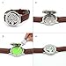Essential Oil Diffuser Bracelet, 316L Stainless Steel Aromatherapy Bracelet Leather Band,Men Women Bracelet Gift Set with 18pcs Washable Refill Pads(Brown)