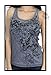 Harley-Davidson Womens Eventide Studded Cross with B&S Burnout Wash Grey Sleeveless Tank