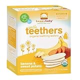 Happy Baby Gentle Teethers Organic Teething Wafers, Banana & Sweet Potato 12 ea (Pack of 1)
