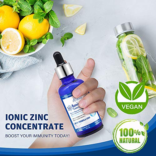 Zinc Lozenges, Natural Ionic Liquid Zinc Super Concentrated Vitamin C Zinc Lozenges, 1 Bottle of Zinc Lozenges (60 ml)