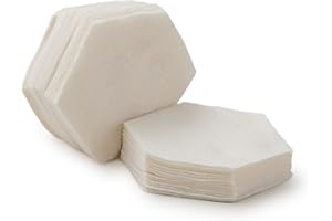 MISSOURI STAR QUILT CO. Missouri Star Quilt As You Go Precut Batting Shapes – 2.5” Hexagon, 42 Pack – Cotton/Polyester Quilt Batting for Jelly Roll & Patchwork Projects